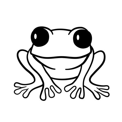 Frog Outline, Princess Frog, Frog Princess, Frog Art, Inspirational Tattoos, Stuffed Animal Patterns, Xmas Decorations, Vector Art, White Background