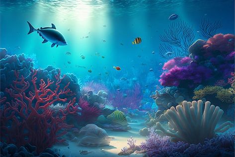 Under water ocean background landscape g... | Premium Photo #Freepik #photo #sea-bottom #ocean #sea-underwater #undersea Ocean Background Landscape, Under The Sea Background, Underwater Background, Ocean Background, Background Landscape, Ocean Backgrounds, Water Ocean, Game Background, Under Water