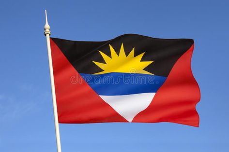 Flag of Antigua and Barbuda - The Caribbean. The national flag of Antigua and Ba #Sponsored , #advertisement, #AD, #Antigua, #flag, #Ba, #Barbuda Antigua Flag, Antigua And Barbuda Flag, Caribbean Flags, Travel Caribbean, Flag Photo, Saint John, 3d Object, Star Images, Antigua And Barbuda