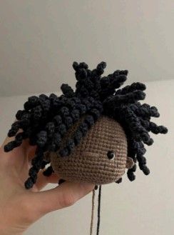 Amigurumi Zola The Doll Free Crochet Pattern - Amigurumi SDBES Doll Free Crochet Pattern, Crochet Dreadlocks, Twisted Hair, Doll Knitting, African Dolls, Crochet Disney, Crochet Dolls Free Patterns, Knitting Patterns Toys, Beginner Crochet Projects