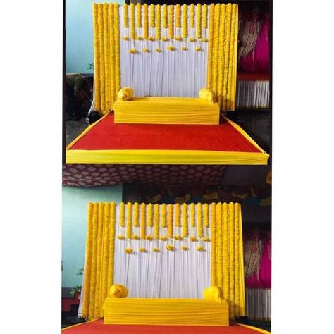 Basic Haldi Decor, Haldi Background Decoration At Home, Haldi Event Decoration, Haldi Ceremony Decorations At Home For Groom, Haldi Decoration Ideas At Home For Groom, Simple Haldi Decoration At Home, Haldi Decoration Ideas Backdrops, Haldi Decoration Ideas At Home Simple, Satsang Decoration