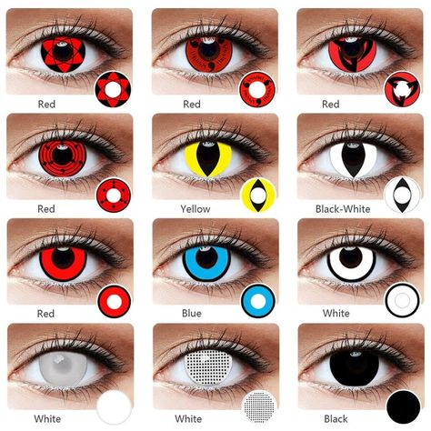 Sharingan Contact Lenses, Anime Contact Lenses, Anime Contacts, Red Contacts Lenses, Sasuke Kakashi, Red Contacts, Cosplay Contacts, Color Contact Lenses, Mouth Drawing