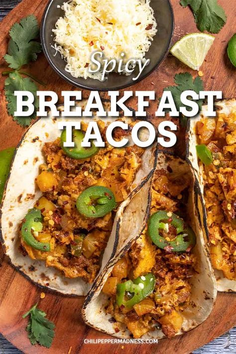 Spicy Breakfast, Popular Breakfast Recipes, Breakfast Tacos Recipe, Chorizo And Potato, Mexican Chorizo, Recipe Mexican, Mexican Breakfast Recipes, Mexican Breakfast, Diced Potatoes