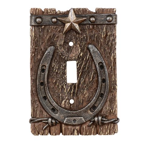 Cowboy & Western Light Switch / Plate Covers Rustic Switch Plate Covers, Rustic Switch Plates, Western Style Decor, Dreamy Decor, Black Forest Decor, Ranch Decor, Forest Decor, Toggle Light Switch, Southwestern Decorating