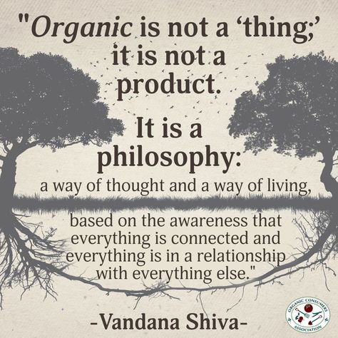 Many people associate the word “organic” with a commodity, but it is so much more. Vandana Shiva describes it as “a philosophy: a way of thought and a way of living.” Vandana Shiva, Happy Pregnancy, Everything Is Connected, Living A Healthy Life, Holistic Healing, Healthy Body, Mother Earth, Get Healthy, A Thing