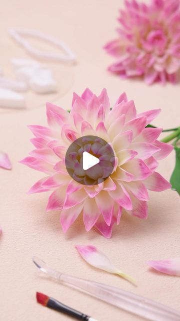 shaniabelle fondant on Instagram: "🌺🫧Edible art: How to make Gumpaste Dahlia for cake decorating, quick method with the help of molds kit  Perfect floral gum paste make sure to create more floral designs 💞🫧  🛍️🛒Shop link in bio  Feel free to contact me if you’re interested in this floral mold kit and fondant，I will update the link later.  #gumpasteflower #floralart #floralgumpaste #flowermold #qelegfondant #tutorial#flowercake #fondant #gumpasteflower #fondantflowers #inspo#tutorial#caketopper #tutorial #foodphotography #foodphotographyandstyling #reelsinstagram #foodgasm #tasty #dessert #video #inspiration #instagood #reels #cakeart #sugarart #cakeideas #LoveCelebration #BeautifulMoments #fondant #fondantcakesph#cutecake" Fondant Butterfly, Edible Gum, Tasty Dessert, Video Inspiration, Gum Paste Flowers, Flower Molding, Fondant Flowers, Mold Kit, Cake Videos