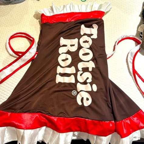 Tootsie roll Halloween costume dress SIZE S/M Tootsie Roll Halloween Costume, Roll Dress, Tootsie Roll, Dress Halloween Costume, Halloween Dress, Costume Dress, Halloween Costume, Halloween Costumes, Rolls