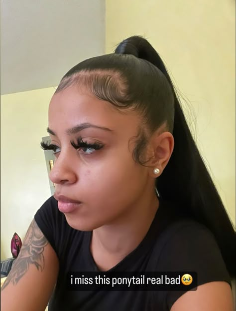 Ponytail Edges, Long Hair Ponytail Styles, Weave Ponytail Hairstyles, Sleek Ponytail Hairstyles, Ponytail Hairstyle, Black Ponytail Hairstyles, Quick Weave Hairstyles, Ethnic Hairstyles, Boujee Outfits