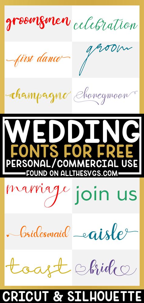 Wedding Cricut, Calligraphy Cursive, Christmas Fonts Alphabet, Free Cursive Fonts, Fonts For Commercial Use, Christmas Fonts Free, Silhouette Fonts, Font Pairings, Best Script Fonts