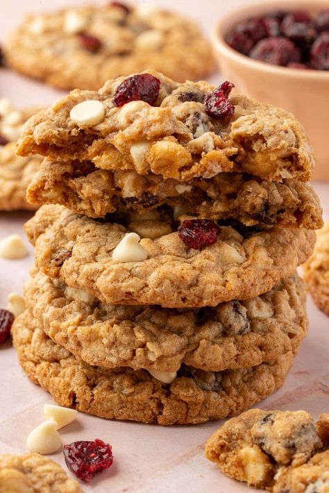 Sugar Free Oatmeal Raisin Cookies, Oatmeal Craisin White Chocolate Chip Cookies, Gluten Free Cranberry Oatmeal Cookies, Gluten Free White Chocolate Cranberry Oatmeal Cookies, Craisin Oatmeal White Chocolate Cookies, White Chocolate Chip Cranberry Cookies Oatmeal, Oatmeal Cranberry White Chocolate Chip Cookies, Oatmeal Craisin Cookies, Craisin Cookies