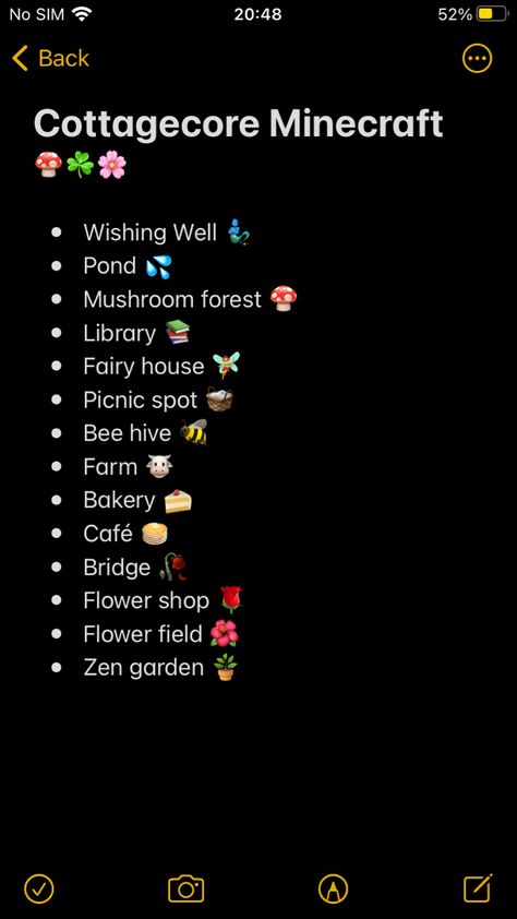 Minecraft World List, Things To Add To Your Minecraft World List, Buildings To Add To Your Minecraft World, Mincraft Idea Fairy Core, Minecraft Realm Names, What To Add To Minecraft World, What To Add To Your Minecraft World, Minecraft World Ideas List, Minecraft World Names Ideas