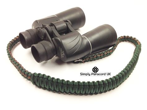 Camo binocular straps - handmade in a great choice of colours Paracord Sling, Paracord Knots, Paracord Projects, 550 Paracord, Archery, Paracord, Binoculars, Outdoor Gear, Camo