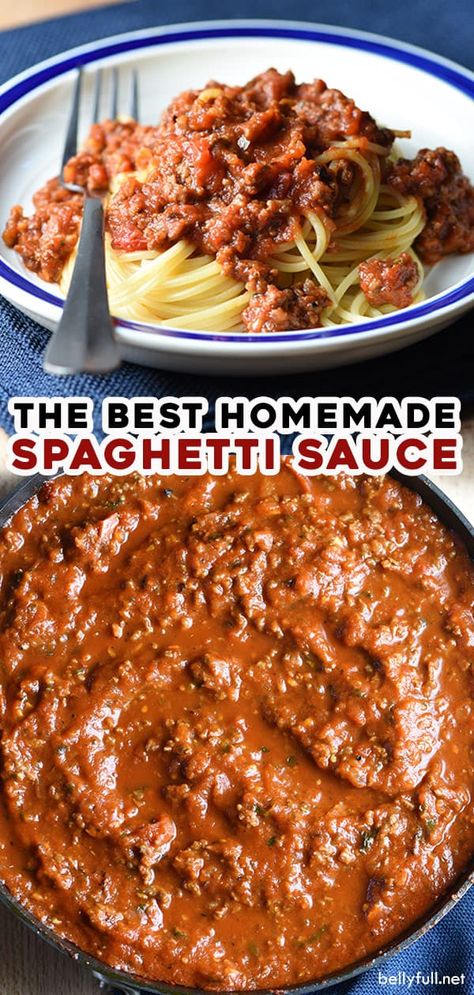 Best Homemade Spaghetti, Best Homemade Spaghetti Sauce, Best Spaghetti Sauce, Homemade Spaghetti Sauce Recipe, Lemonade Pie, Sauce Spaghetti, Resep Pasta, Spaghetti Meat Sauce, Best Spaghetti