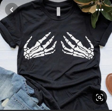 Skeleton Hands On Chest Shirt, Skull Hand Tshirt, Skeleton Hand Shirt, Bday Sleepover, Skeleton Hands Shirt, Cardigan And Jeans, Horror Design, Skeleton Tshirt, Halloween Skeleton Hand