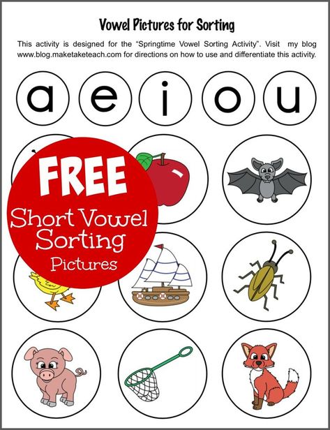 This short vowel sound sorting activity is perfect when teaching the different sounds of short vowels. This short vowel activity is perfect for kindergarten or first grade literacy centers! Teaching Short Vowel Sounds, First Grade Literacy Centers, Vowel Activity, Vowel Sounds Activities, First Grade Literacy, Short Vowel Activities, Vowel Activities, Literacy Centers Kindergarten, Short Vowel Sounds