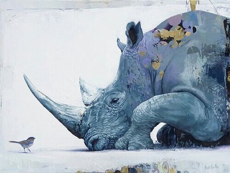 Eric Robitaille Art, Rhino Art Illustration, Eric Robitaille, Rhinoceros Art, Indian Rhino, Rhino Illustration, Rhino Painting, Rhino Animal, Rhino Art