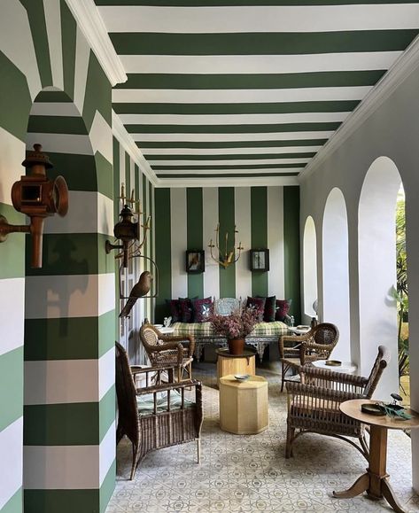 Striped Ceiling, Porch Ceiling, Front Room, White Stripe, Porch, Portugal, Stripes, Ceiling, Bedroom