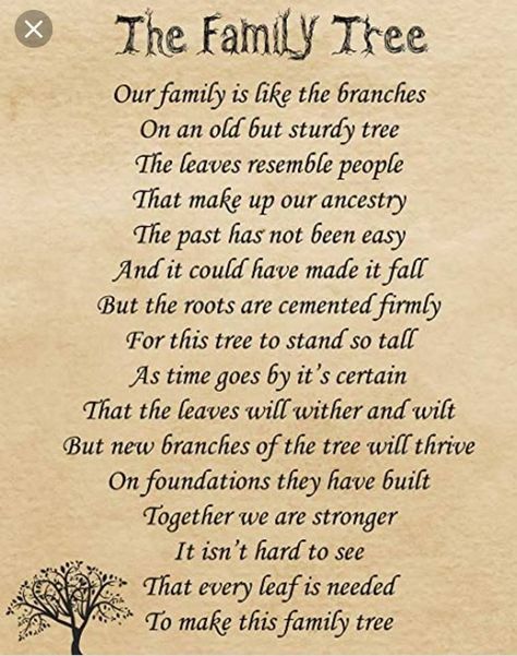 Family Tree Poem, Family Quotes Memories, Family Reunion Quotes, Family Tree Quotes, Genealogy Quotes, Quotes Memories, Family History Quotes, Tree Poem, Family History Projects