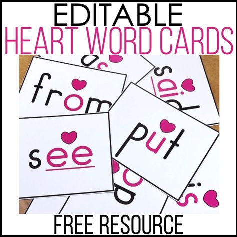 1st Grade Small Group Activities, Word Work Ideas For First Grade, Heart Words For Kindergarten, Heart Word List, Sight Word Display, Kindergarten Small Group Activities, Heart Word Display, Heart Words Activities, Heart Words Kindergarten