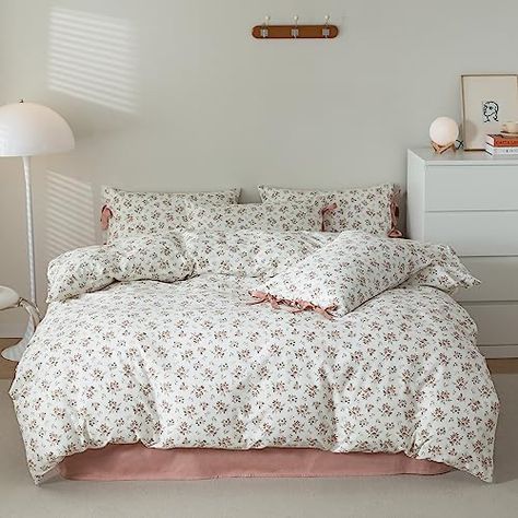 Cottagecore Bedding, Feather Fabric, Flower Comforter, Flower Duvet Cover, Floral Comforter Sets, Country Bedding, Duvet Cover Queen, Floral Bedding Sets, 100 Cotton Duvet Covers