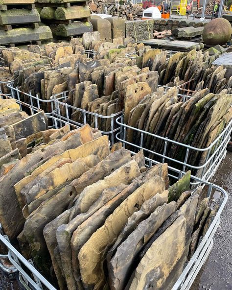 WillMow Reclamation & Salvage on Instagram: “Reclaimed Roofing Materials ✨ Over 25 ton of Yorkshire Stone Roofing now in stock plus a large quantity of 24x12, 22x12 and other various…” Stone Roofing, Restoration Of Old Buildings, Reclaimed Building Materials, York Stone, Building Stone, Reclaimed Oak, Roofing Materials, Architectural Antiques, Architectural Salvage