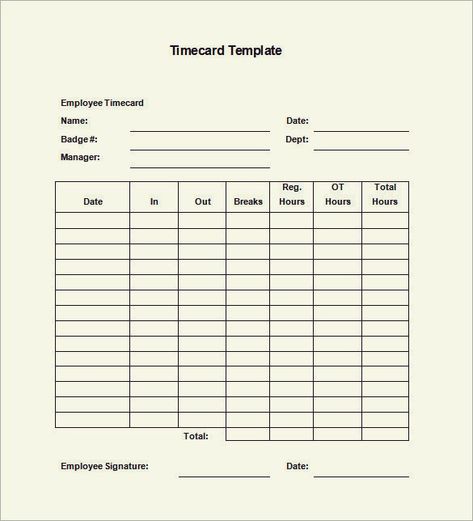 Timesheet Template, Card Template Free, Employees Card, Card Templates Printable, Card Templates Free, Pinterest Images, Spreadsheet Template, Cards Printable, Excel Templates