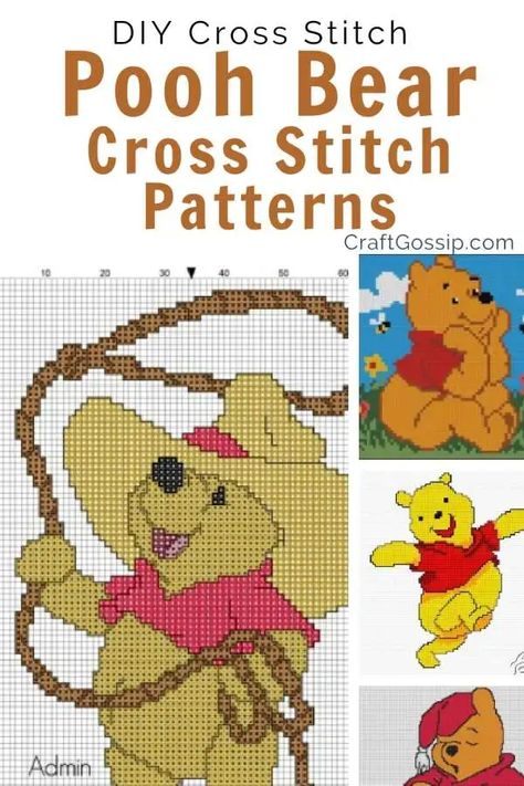 Free Winnie the Pooh Cross-Stitch Patterns – Cross-Stitch Pooh Bear Cross Stitch Patterns Free, Winnie The Pooh Cross Stitch Patterns Free, Winnie The Pooh Cross Stitch Patterns, Free Cross Stitch Patterns Vintage, Cross Stitch Gift Ideas, Pooh Cross Stitch Pattern, Winnie The Pooh Cross Stitch, Winnie The Pooh Day, Pooh Cross Stitch