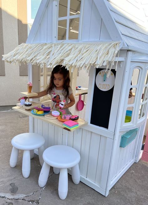 Surf Shack Playhouse, Diy Kids Playground, Kids Cubby Houses, Kids Cubbies, Kids Backyard Playground, Play Area Backyard, Backyard Kids Play Area, Wendy House, Outdoor Play Area