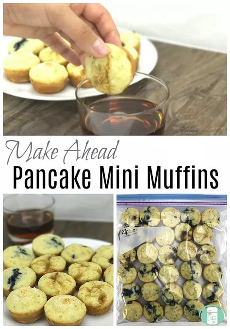 Freezing Desserts, Pancake Mini Muffins, Freezer Muffins, Pregnancy Freezer Meals, Mini Pancake Muffins, Freezer Breakfast Meals, Postpartum Meals, Dump Recipes, Living Slow