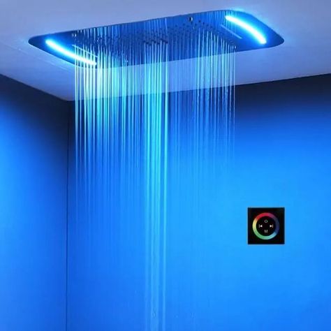 https://www.junoshowers.com/shower-heads/waterfall-shower-heads.html Juno 64 Different Colors LED Shower Head Fixed Support With Touch Screen Mixer Control Best Rain Shower Head, Copper Casting, Color Bathroom, Led Shower Head, Modern Bathroom Accessories, Bathroom Shower Heads, Rustic Bathroom Vanities, Waterfall Shower, Fixed Shower Head