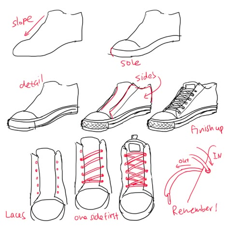 HEyYO hope this helps um there are alot of different boots/sneakers I”M NOT SURE WHICH ONE YOU MEAN if you were looking for something else just let me know! oh also the four part thing doesn’t apply... How To Draw Shoes, Boots Sneakers, Guided Drawing, Drawing Clothes, Drawing Reference Poses, Drawing Tips, Drawing Techniques, Art Reference Photos, Learn To Draw