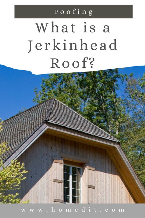 A jerkinhead roof combines two styles – a gable and a hipped roof. Gable roofs feature two slopes, resembling a triangle. Hipped roofs feature four sloping sides that meet at a ridge or peak. Jerkinhead Roof, Hip Roof Design, Gable Roof House, Hipped Roof, Gable Roof Design, Roof House, Tudor Style Homes, Vintage House Plans, Dormer Windows