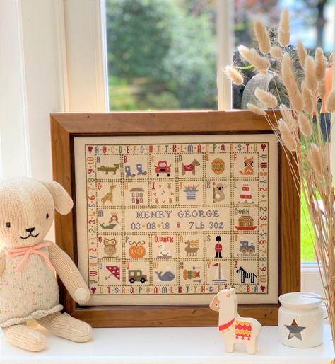 Cross Stitch Baby Patterns, New Baby Cross Stitch, Cross Stitch Birth Announcement, Birth Cross Stitch, Birth Sampler, Nursery Cross Stitch, Vintage Cross Stitch Pattern, Baby Cross Stitch Patterns, Baby Cross Stitch