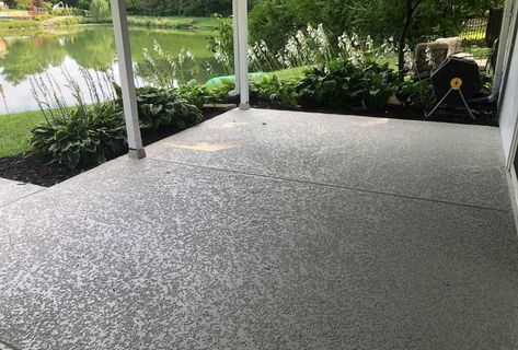 3 Concrete Resurfacing Options for Patio Refresh Concrete Patio, Concrete Patio Coating, Concrete Resurfacing Patio, Concrete Resurfacing Front Porch, Covering A Concrete Patio, Ideas For Concrete Patio, Concrete Coatings Patio, Resurfacing Concrete Patio, Update Concrete Patio