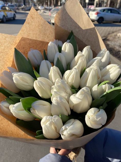 Boquette Flowers, Nothing But Flowers, Flower Therapy, White Tulips, Beautiful Bouquet Of Flowers, Decoration Inspiration, Tulips Flowers, Beautiful Bouquet, Love Flowers