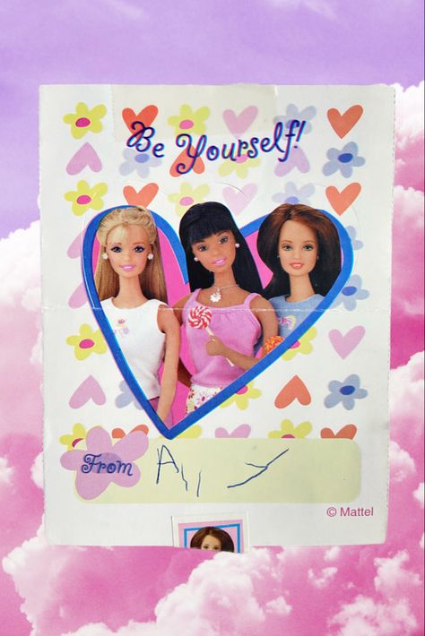 #barbie #valentines #valentinesday #90s Papar Magic Group Barbie Valentines Card, 2000s Valentines Cards, Sweetheart Barbie, Barbie Magazine 90s, Barbie’s From The 90s, Barbie 90s, Princess And The Pauper, Right In The Childhood, Barbie Movies