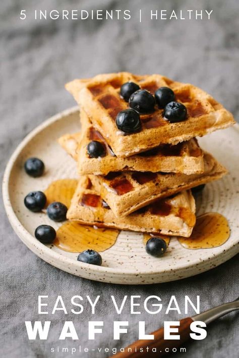 Vegan Waffle Recipe Easy, Easy Waffle Recipe, Vegan Waffles, Waffles Easy, Vegan Breakfast Ideas, Waffles Recipe, Vegan Breakfasts, Vegan Brunch, Tofu Scramble