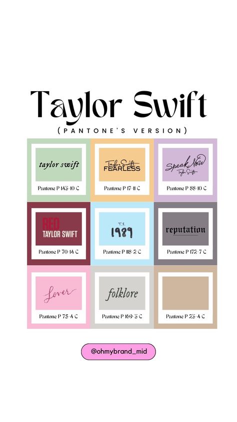 Taylor Swift Eras Tour Colors, Taylor Swift Drawing, Taylor Swift Birthday, Taylor Swift Eras, Hex Color Codes, Taylor Swift Album, Business Idea, Craft Time, Album Art