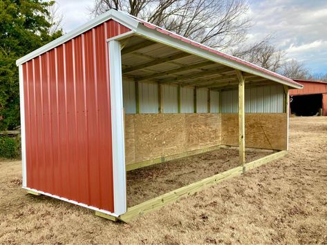 8x24 Horse Run In Shed - Loafing Shed Run In Shed For Horses, Horse Run In Shed, Horse Shed, Hay Storage, Loafing Shed, Run In Shed, Barn Ideas, Horse Barns, Horse Barn