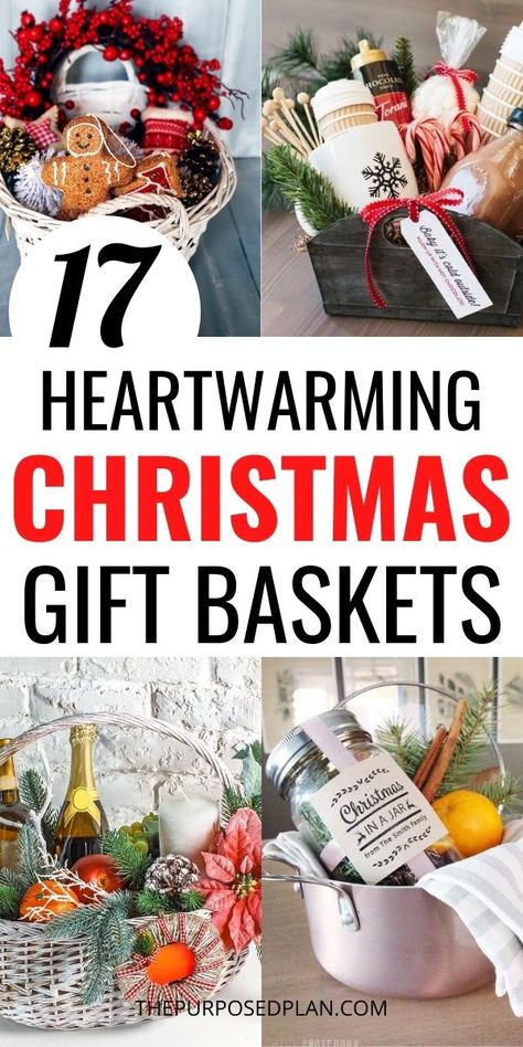 Family Gift Baskets, Homemade Gift Baskets, Christmas Gift Inspiration, Christmas Gift Baskets Diy, Holiday Gift Baskets, Cheap Christmas Gifts, Christmas Gift Basket Ideas, Diy Gift Baskets, Friends Christmas