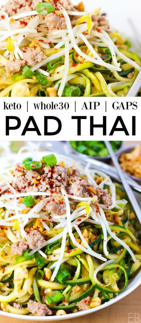 Keto Pad Thai (Whole30|Paleo|GAPS|AIP variation) Keto Pad Thai, Paleo Menu, Pad Thai Noodles, Orange Chicken Recipe, Thai Noodles, Starting Keto Diet, Aip Diet, Paleo Diet Recipes, Autoimmune Protocol