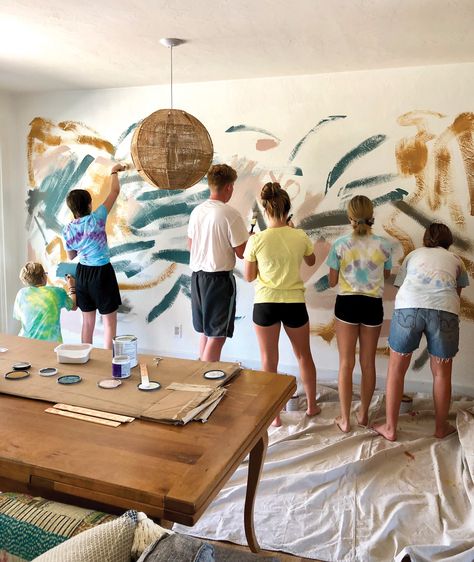 Kids Mural, Abstract Mural, San Diego Home, Murals For Kids, Mural Ideas, San Diego Houses, Youth Group, Diy Room, Room Diy