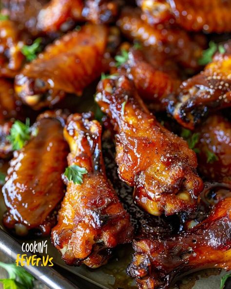 Caramelized Baked Chicken Legs or Wings Caramelized Chicken Wings, Caramelized Baked Chicken, Creamy Cajun Shrimp Sauce, Cajun Shrimp Sauce, Creamy Coconut Shrimp, Caramelized Chicken, Creamy Cajun Shrimp, Garlic And Honey, Cooking Fever