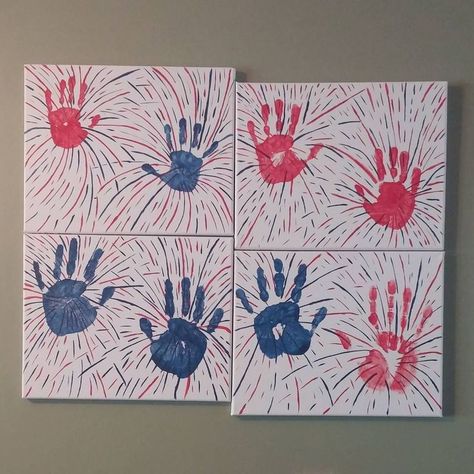 We made firework handprint art today. We have been making handprint art for all of the holidays and seasons. We have a pretty good collection now. I need to hurry up and make the rest. Audrey's hands are almost as big as mine. #handprintart #wesamandaadopt #4thofjulyart #4thofjuly2018 #handprints #fireworkart #fireworks #forthofjuly #redwhiteblue #familyartproject #redwhiteandblue Firework Handprint, Family Art Projects, 4th Of July Crafts, Kids 4th Of July, Fourth Of July Crafts For Kids, Fireworks Art, Footprint Crafts, 4th July Crafts, Handprint Craft