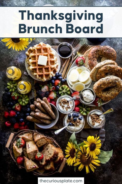 Feed a crowd with ease using our Thanksgiving Brunch Board! Waffles, eggs, yogurt, and more. Let your guests pick their favorites. Get the brunch ideas on our site! Easy Thanksgiving Brunch Ideas, Turkey Brunch Ideas, Light Thanksgiving Breakfast Ideas, Thanksgiving Themed Breakfast, Fall Brunch Menu Ideas, Thanksgiving Brunch Ideas Turkey, Thanksgiving Brunch Menu Ideas, Autumn Brunch, Brunch Board Ideas