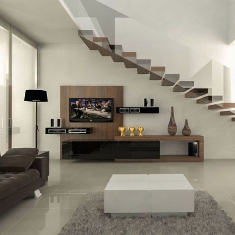 Design Under Stairs Ideas, Under Stairs Tv Unit, Stairs Tv Unit, Stairs Closet Ideas, Under The Stairs Closet Ideas, Under Stairs Closet Organization, Tv Unit Ideas Living Room, Tv Accent Wall Ideas Mounted Tv, Tv Accent Wall Ideas