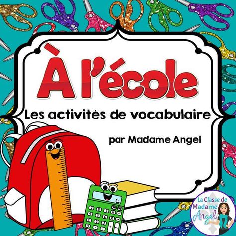 10 jeux de vocabulaire pour la rentrée - Teaching French Immersion: Ideas for the Primary Classroom Vocabulary Centers, Teaching French Immersion, School Vocabulary, Literacy Centres, French Teaching Resources, French Activities, Word Wall Cards, French Classroom, Word Work Activities