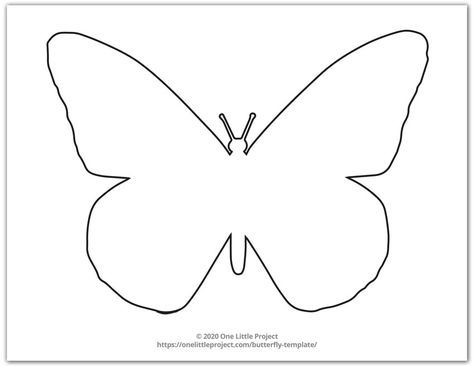 Large Monarch Butterfly Outline 5 Butterfly Outline Printable, Butterfly Printable Template, Butterfly Drawing Outline, Flower Paper Craft, Fairy Templates, Craft Ideas For Beginners, Easy Butterfly Drawing, Printable Butterfly, Butterfly Outline