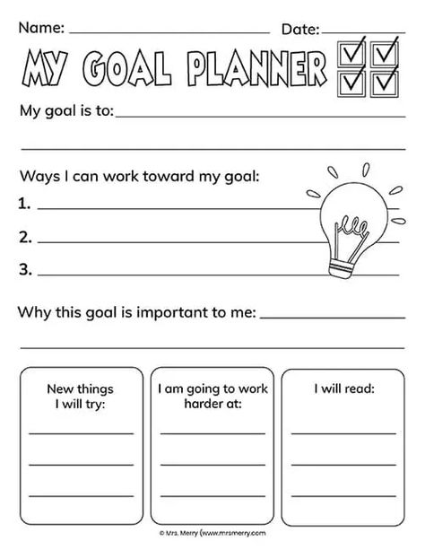 Goal Chart For Kids, Goal Setting Activities For Kids, Goal Setting For Kids, Goal Setting For Teens, Goal Setting Worksheet For Students, Goal Setting Elementary, Children And Youth Goal Sheet, Smart Goal Setting Worksheet, Goal Planning Worksheet