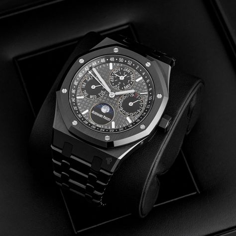 Audemars Piguet Black Ceramic Perpetual Calandar REF: 26579CE Audemars Piguet Black, Mens Watches Classy, Special Ops, Audemars Piguet Royal Oak, Royal Oak, Black Ceramic, Audemars Piguet, Breitling Watch, Rolex Watches